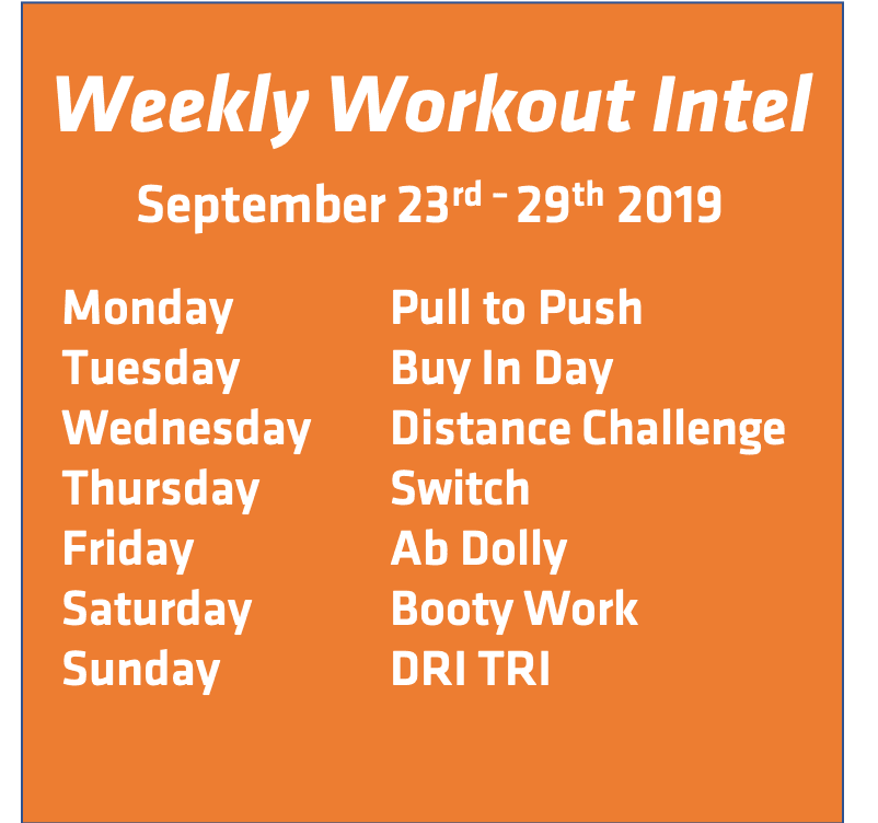 weekly workout intel 9 30 10 6